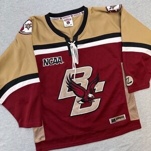 VTG Boston College Eagles Hockey Jersey Adult 44 Zephyr Stitched Fight Strap